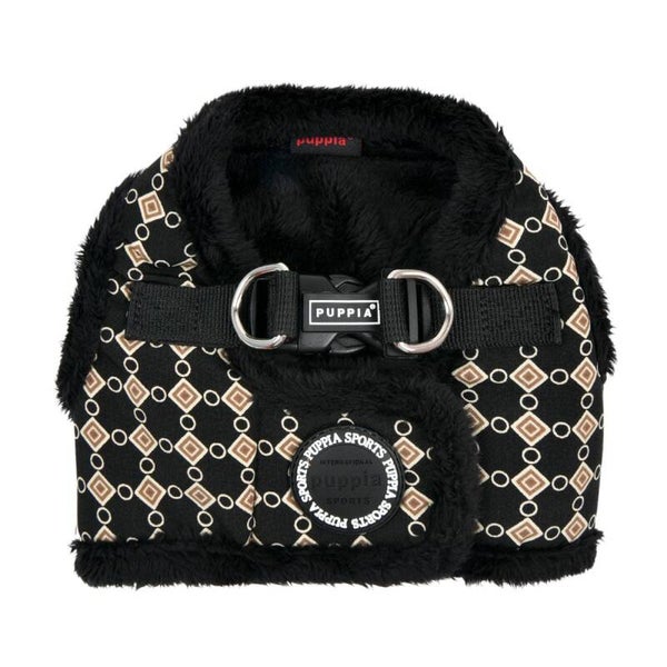 Puppia Pluche Bont Harnas checkers zwart of beige