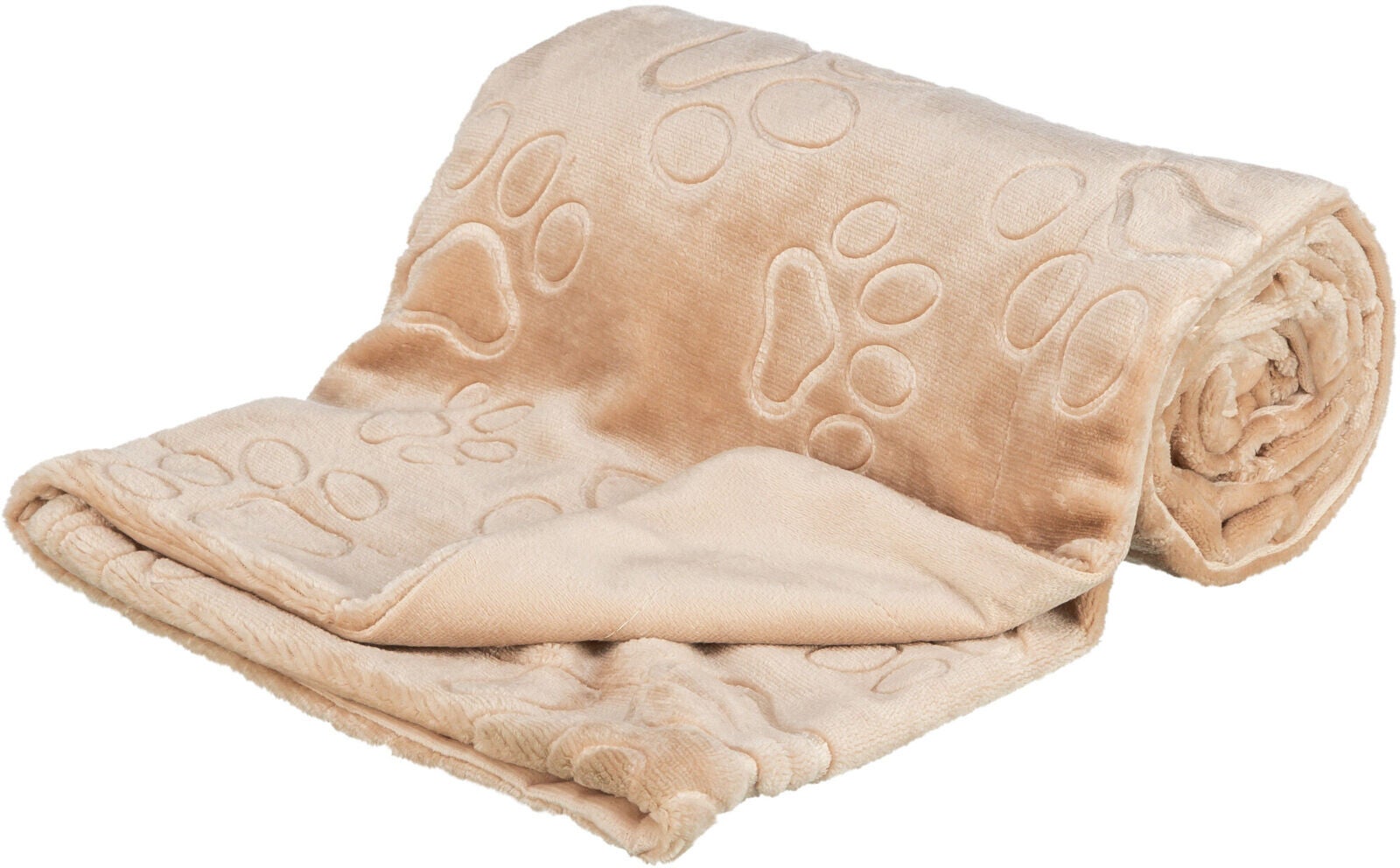Dekentje Fleece beige met pootjes