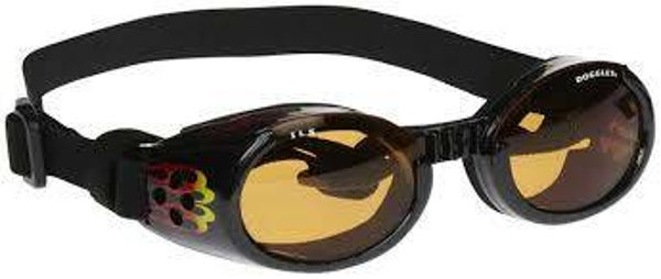 Doggles zwart -oranje vlammen