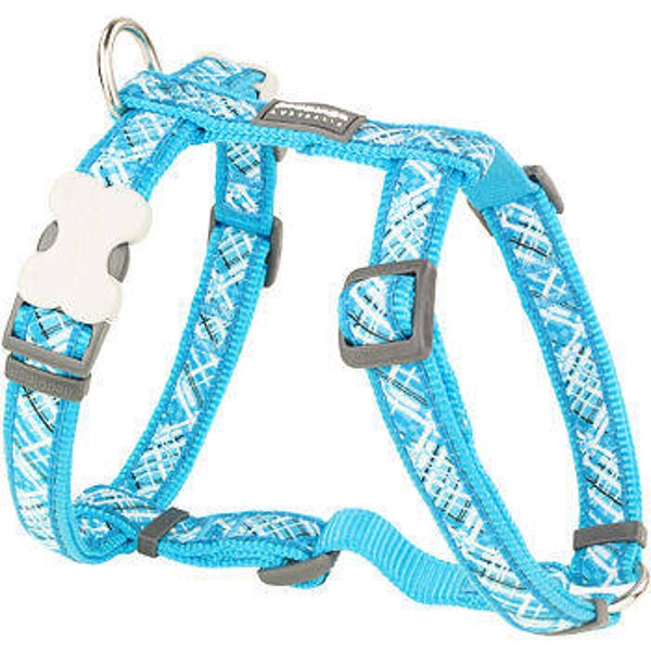 RED DINGO nylon Y-TUIGJE flanno turquoise/wit