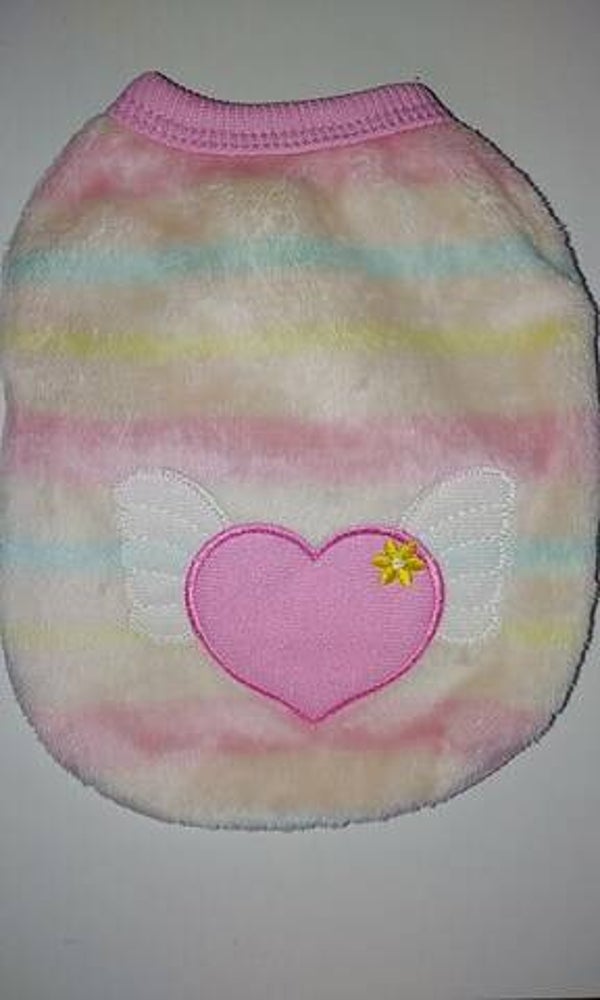 Fleece hartje vleugels 18cm