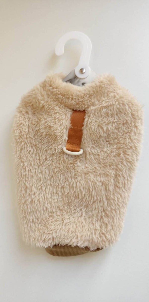 Fluffy Fleece pull + attach beige