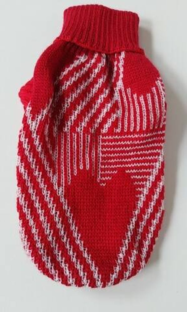 Pull gebreid Hart rood 30cm