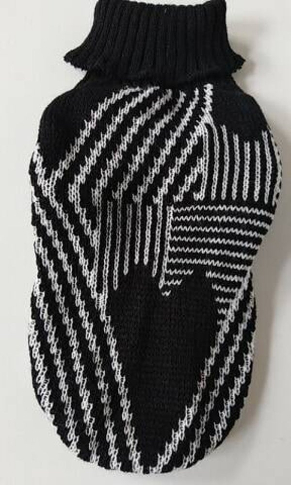 Pull gebreid Hart zwart 30cm