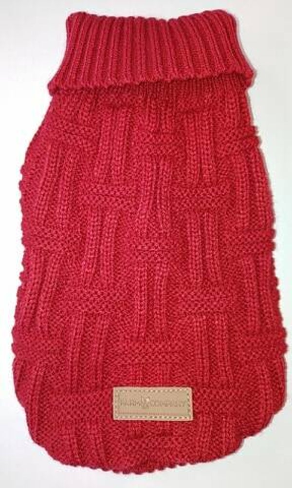 Pull gebreid rood 25cm