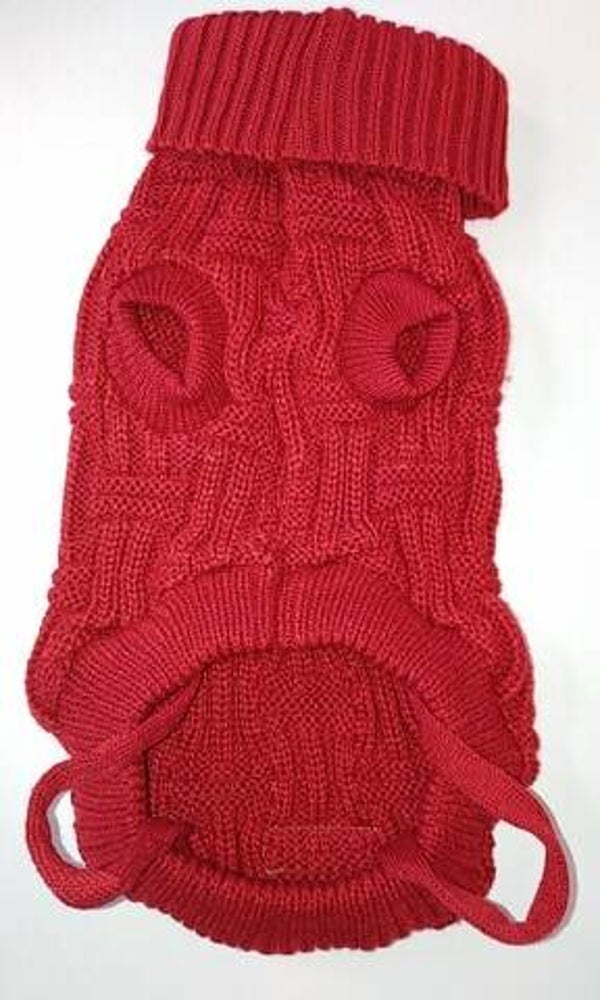 Pull gebreid rood 35cm