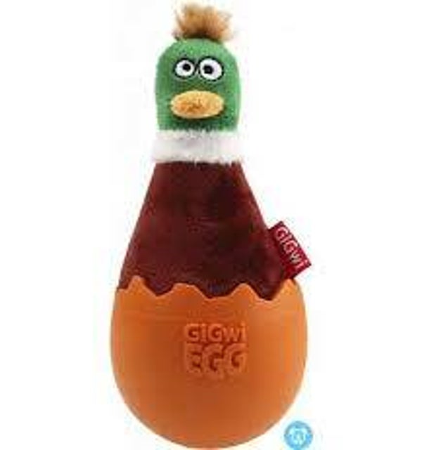 Gigwi wobbel-ei pluche eend
