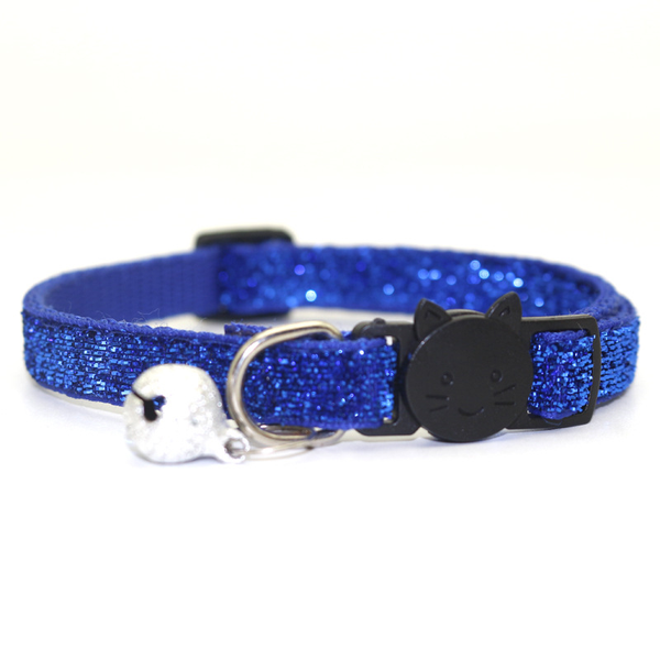 cat collar Glitter blauw