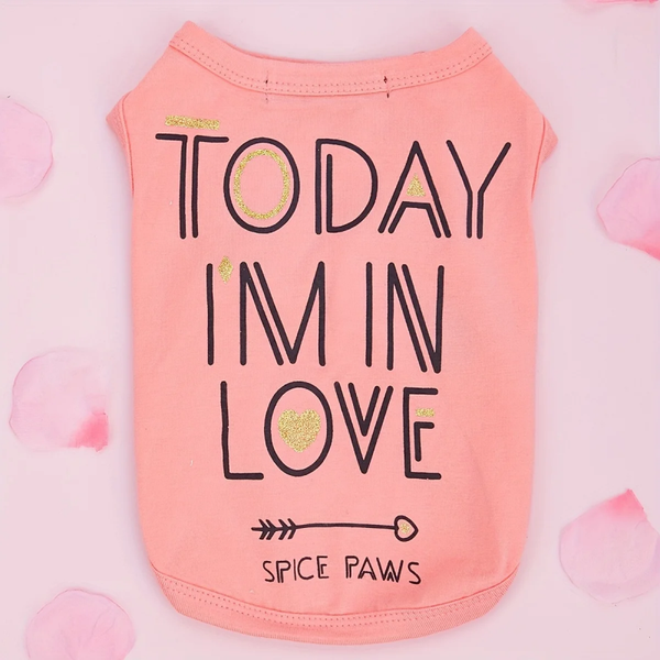 Tshirt Katoen: Today i'm in love