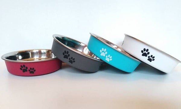 Inox drink/eetpot laag 13cm