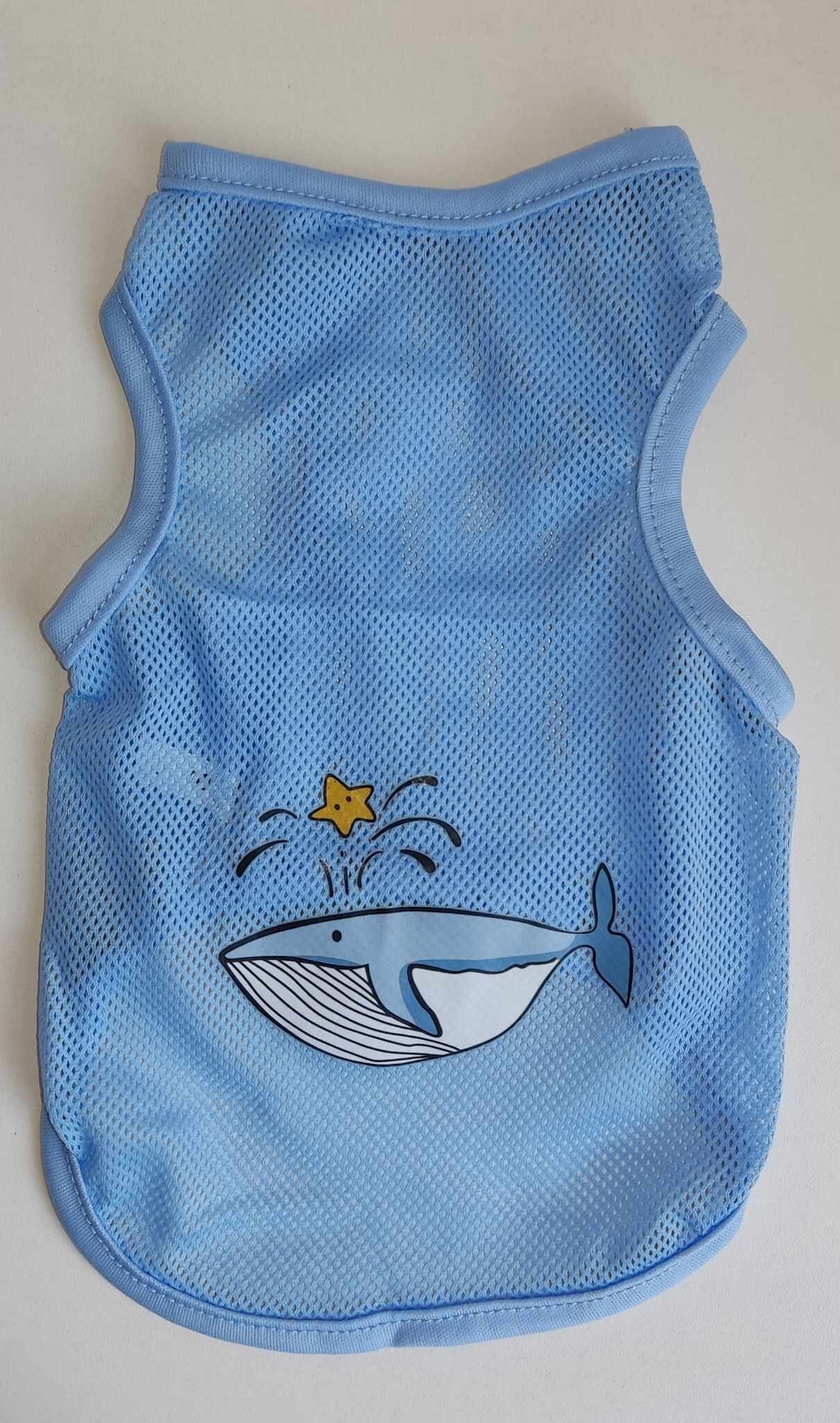 T shirt mesh transparant Blue Whale