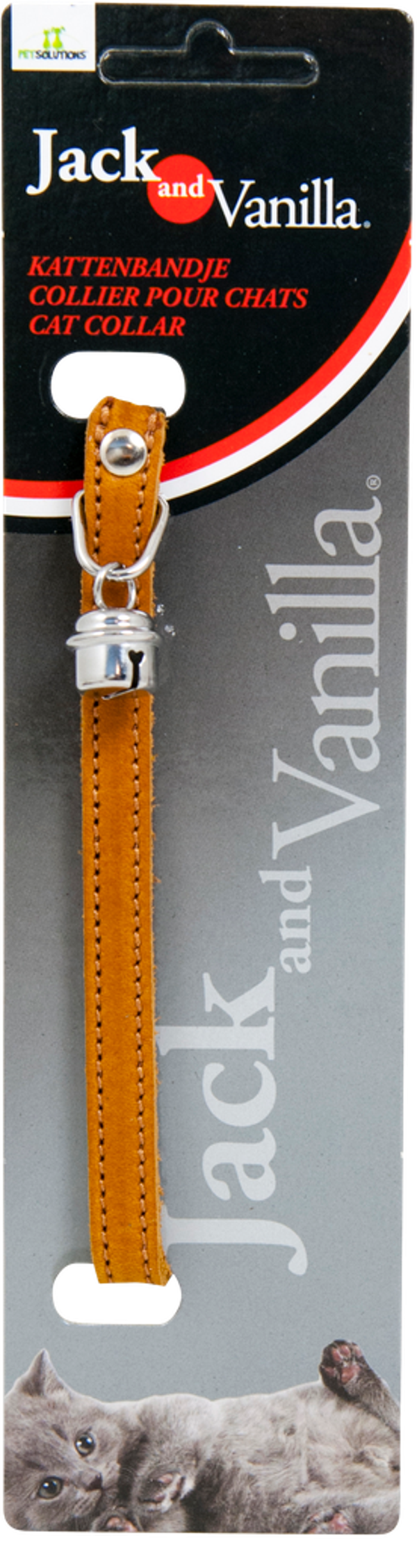 Halsband Kat soepel leder cognac