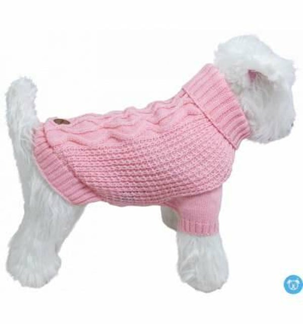 Pull gebreid J&V kabel roze 39cm