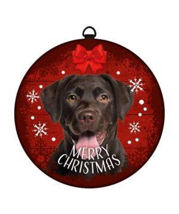 Blikken Kerstbol Bruine Labrador