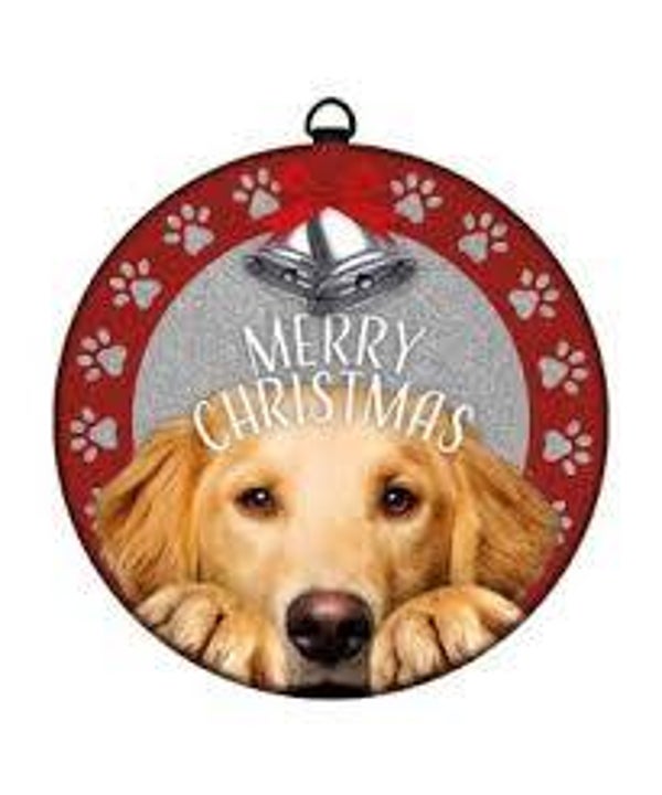 Blikken Kerstbol Golden Retriever