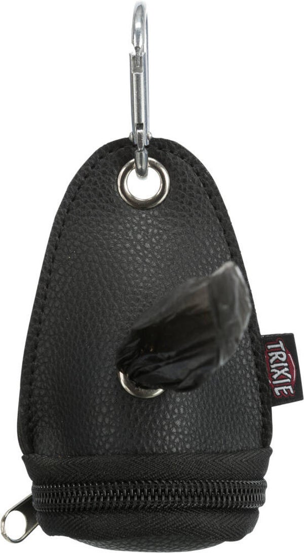 Poepzakhouder kunstleder zwart