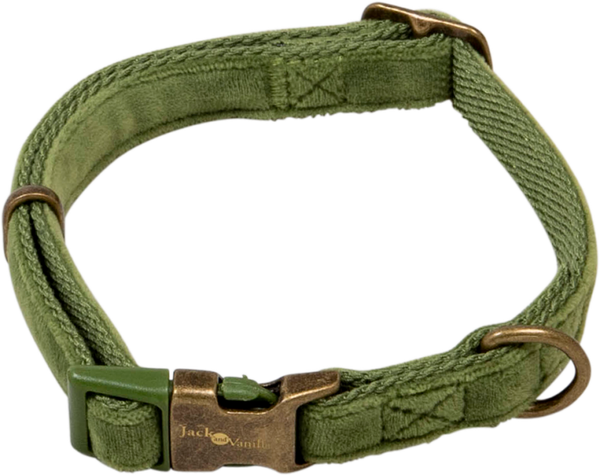 J&V Velvet Collar olijfgroen