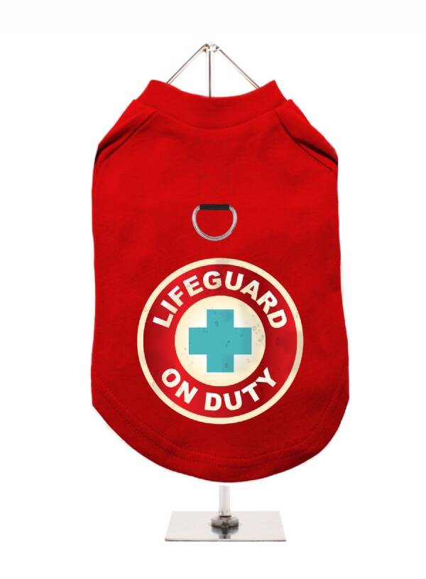 Tshirt harnas rood:  Lifeguard on Duty !