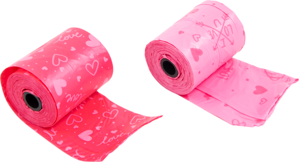 Mini Poepzakjes roze hartjes