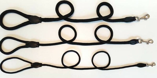 Leiband rond Nylon zwart / Laisse ronde Nylon noir