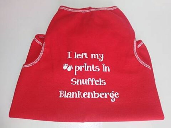 I left my pawprints in Blankenberge rood 47cm