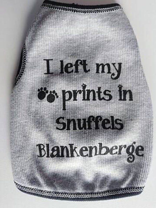 I left my pawprints in Snuffels Blankenberge, grijs 18cm