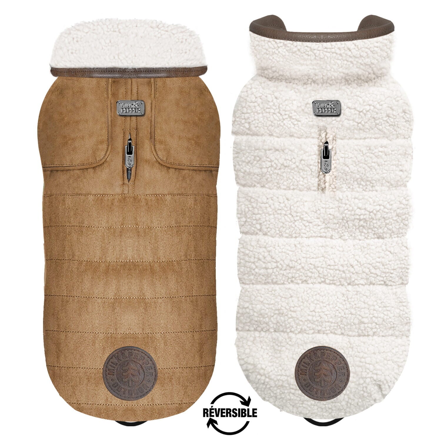 Milk&Pepper 2in1 reversible wol/daim Winter & Regen mantel