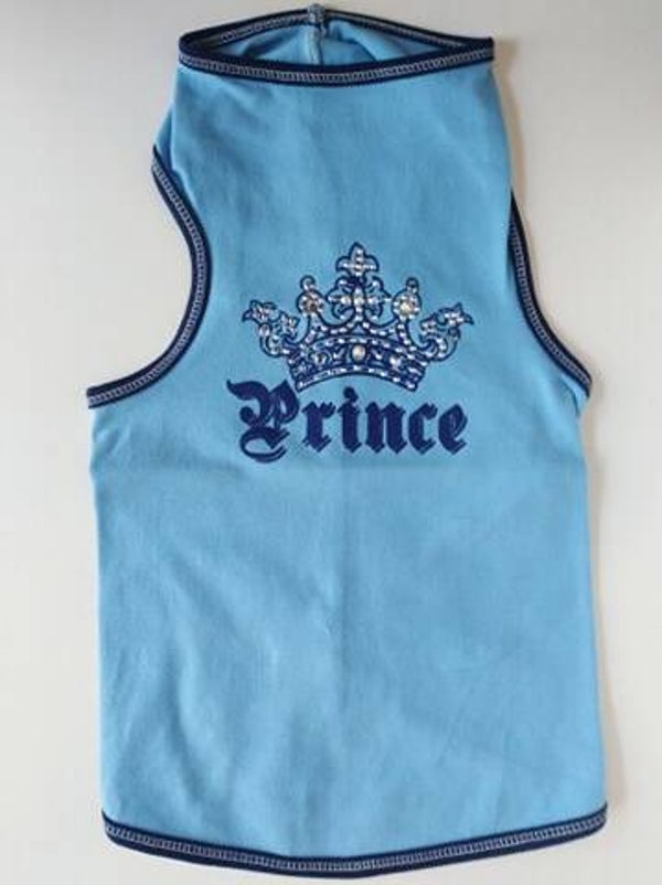 Prince strass blauw 37cm