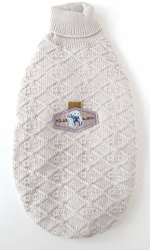 Pull gebreid grijs/wit polar 50cm