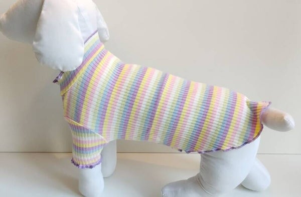 Rainbow pastel elastisch tshirt