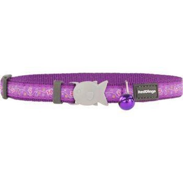 Halsband Kat Red dingo vlinders paars