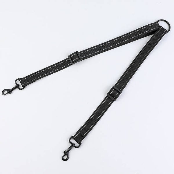 Koppelstuk , 2 aan 1 tussenstuk, zwart reflecterend