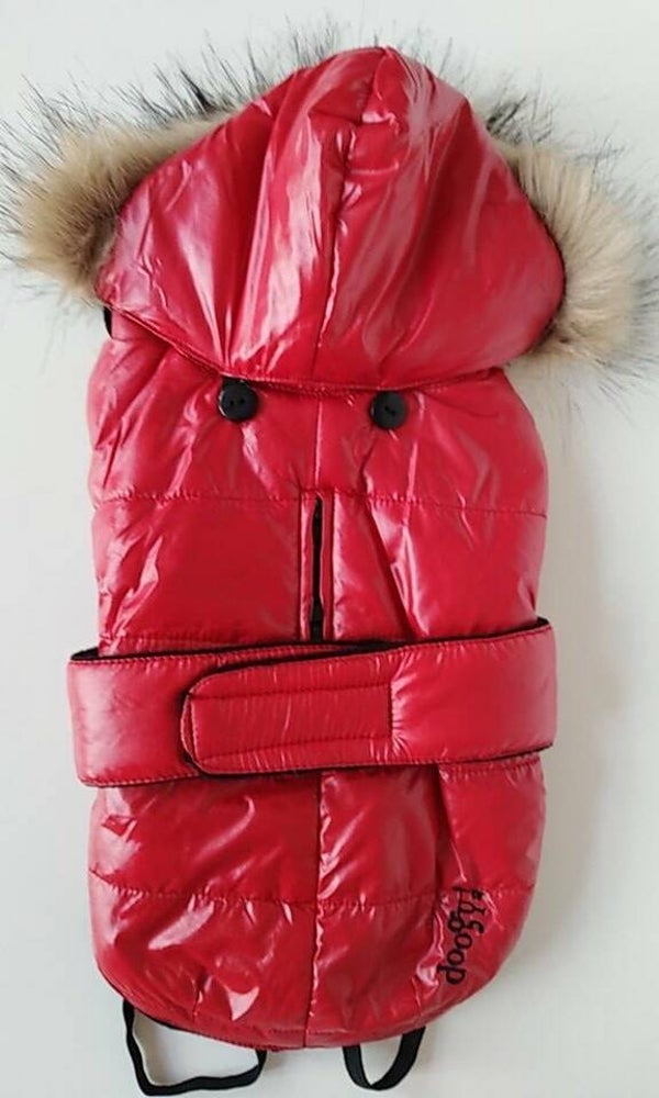 Mantel Rood + bontkap 34cm