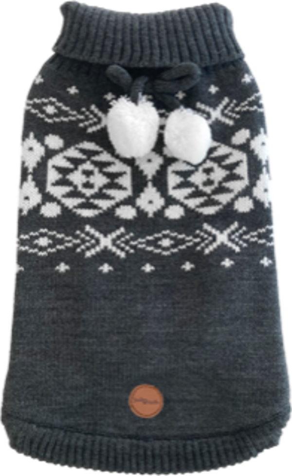 Pull dik gebreid J&V grijs Scandinavia 27cm