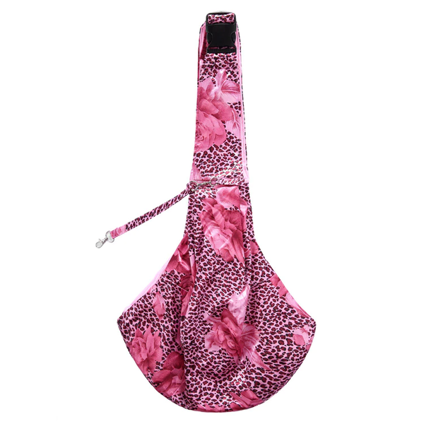 Slingbag glossy leopard roze