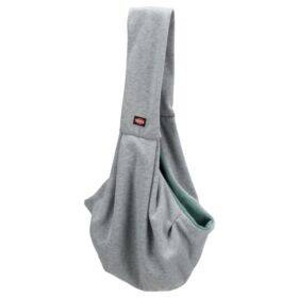 Slingbag soft polyester grijs/muntgroen