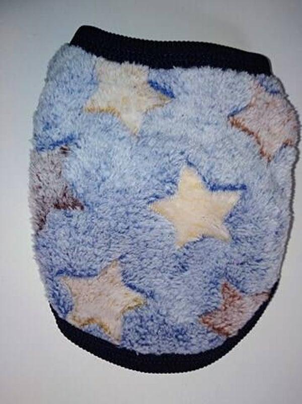 Fleece stars blauw 30cm