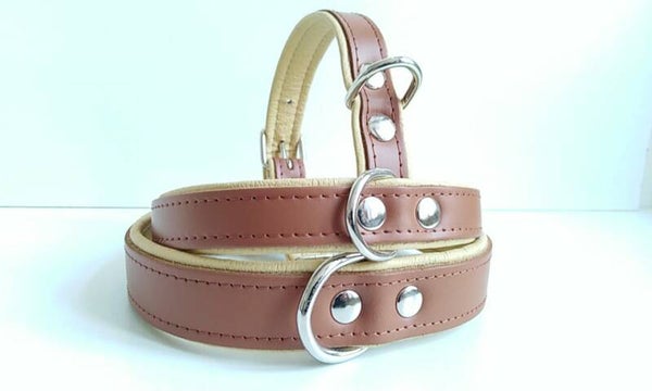 LEDER COLLAR caramel latte