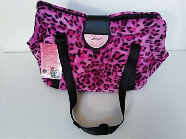 Draagtas leopard roze 