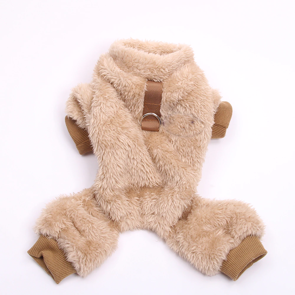 Fleece pj fluffy beige + attache leiband
