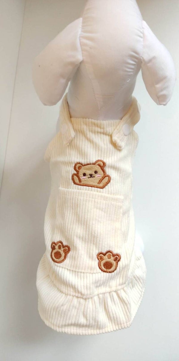 Kleedje Velours Creme Teddybear