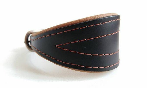 LEDER COLLAR Whippet bruin 50mm