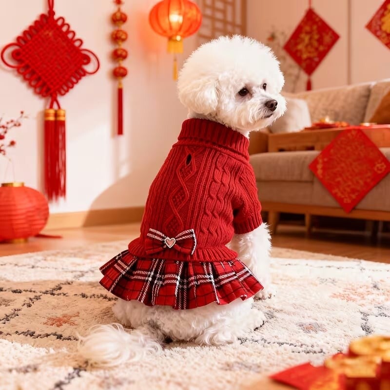xmas party dress sweater red diamond heart