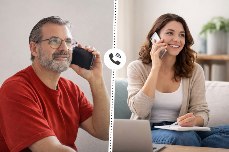 homme-et-femme-qui-échange-par-telephone-pour-un-devis-de-demenagement