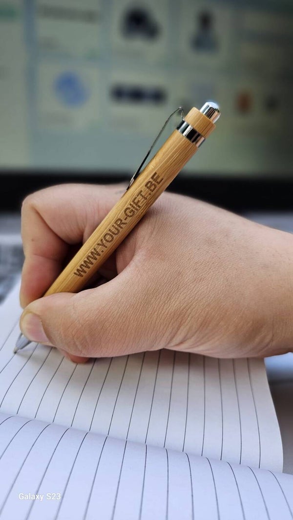 Eco Bamboe Pen - Lasergravure met Naam of website