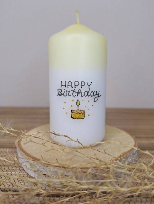 Happy Birthday - Cake gelb