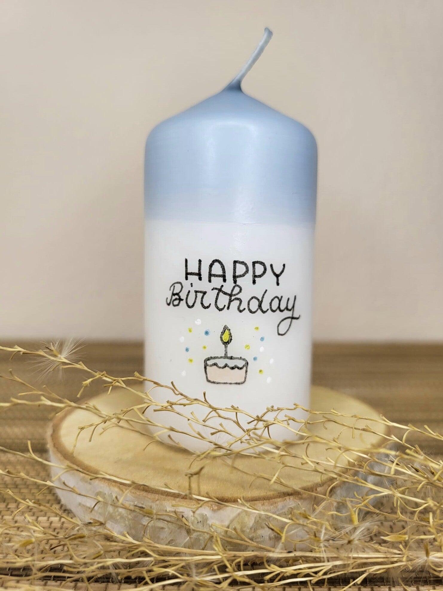 Happy Birthday- cake blau