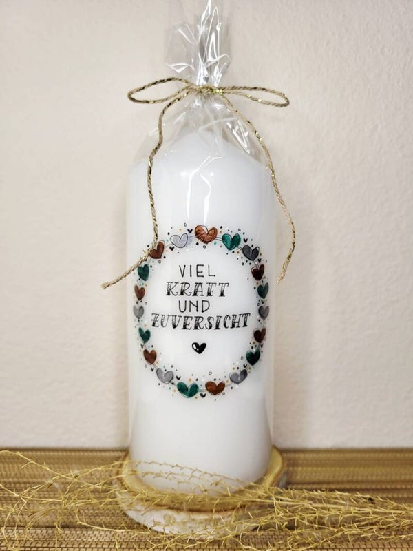 Viel Kraft und Zuversicht - Trauerkerze