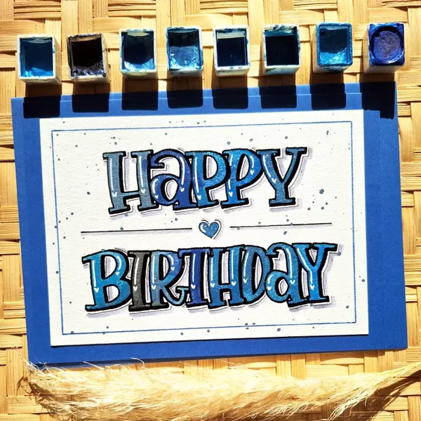 Happy Birthday - blau