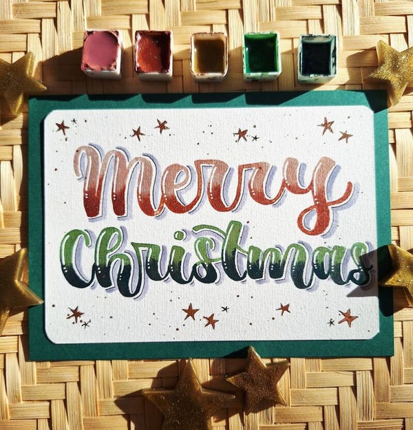 Merry Christmas - dunkelgrün